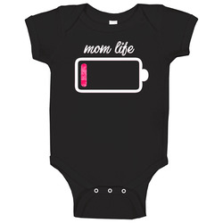 Mom Life Low Battery Baby One Piece Mom Life Low Battery Baby One Piece