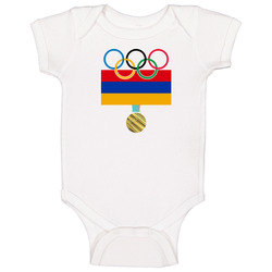 Armenia Pyeongchang 2018 Winter Olympics Flag Gold Medal Baby One Piec Armenia Pyeongchang 2018 Winter Olympics Flag Gold Medal Baby One Piec