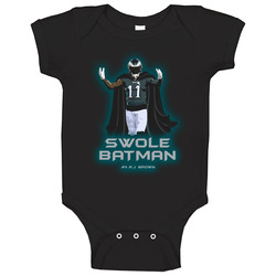Aj Brown 11 Swole Batman Baby One Piece Aj Brown 11 Swole Batman Baby One Piece