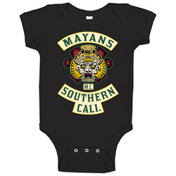 Mayans Southern Cali Sons Of Anarchy Spinoff Jacket Baby One Piece Mayans Southern Cali Sons Of Anarchy Spinoff Jacket Baby One Piece