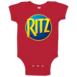 Ritz Cheese Cracker Box Brand Logo Baby One Piece Ritz Cheese Cracker Box Brand Logo Baby One Piece