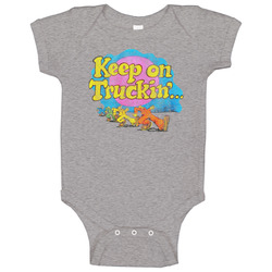 Keep On Truckin Retro Grunge Baby One Piece Keep On Truckin Retro Grunge Baby One Piece