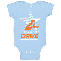 Detroit Drive Arena Football League Team Fan Logo Baby One Piece Detroit Drive Arena Football League Team Fan Logo Baby One Piece