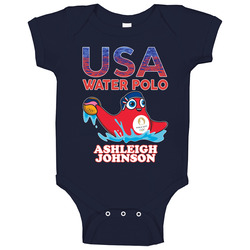 Ashleigh Johnson Team Usa Water Polo Paris 2024 Sports Baby One Piece Ashleigh Johnson Team Usa Water Polo Paris 2024 Sports Baby One Piece