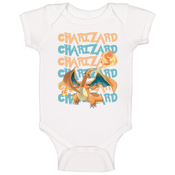Charizard Pokemon Love Heart Video Game Cartoon Fan Baby One Piece