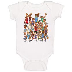 90s Basketball Guards Caricature Vintage Baby One Piece