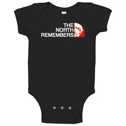 The North Remembers Game Of Thrones Got Jon Snow King Logo Parody Baby