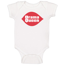 Drama Queen Dairy Ice Cream Shop Logo Parody Baby One Piece