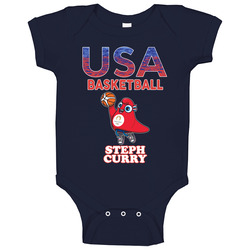 Steph Curry Team Usa Basketball Paris 2024 Fan Baby One Piece Steph Curry Team Usa Basketball Paris 2024 Fan Baby One Piece