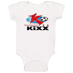 Philadelphia Kixx Major League Indoor Soccer Club Logo Baby One Piece