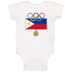 Philippines Pyeongchang 2018 Winter Olympics Flag Gold Medal Baby One 
