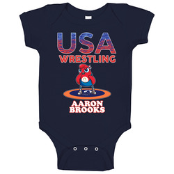 Aaron Brooks Team Usa Wrestling Paris 2024 Sports Baby One Piece