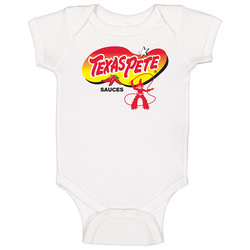 Texas Pete Hot Sauce Logo Label Baby One Piece Texas Pete Hot Sauce Logo Label Baby One Piece