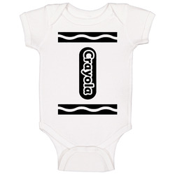 White Crayola Halloween Costume Baby One Piece White Crayola Halloween Costume Baby One Piece