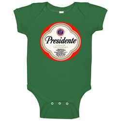 Presidente Beer Retro Brewery Logo Baby One Piece Presidente Beer Retro Brewery Logo Baby One Piece