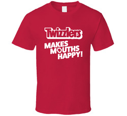 Vintage 1980s Twizzlers T Shirt Makes Mouths Happy 80s Hersheyà Vintage 1980s Twizzlers T Shirt Makes Mouths Happy 80s HersheyÃ