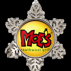 Moe's Southwest Mexican Grill Food Restaurant Logo Holiday Orname Moe's Southwest Mexican Grill Food Restaurant Logo Holiday Orname