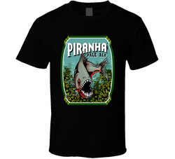 Piranha Pale Ale Beer Logo T Shirt