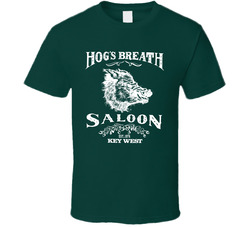 80s Hogs Breath Saloon Fort Walton Green Motorcycle Fan T Shirt
