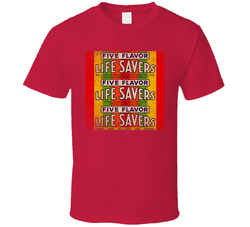 Five Flavor Life Savers Candy Retro Look T Shirt Five Flavor Life Savers Candy Retro Look T Shirt
