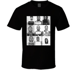 Famous Rappers Mugshot Collage Rap Hip Hop Music Fan T Shirt
