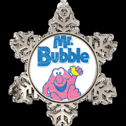 Mr Bubble Retro Vintage Bubblebath Logo Grunge Worn Look Holiday Ornam