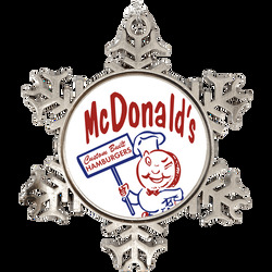 Mcdonald's Custom Built Hamburgers Retro Foodie Fan Holiday Ornam
