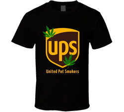 United Pot Smokers Ups Parody Weed Cannabis T Shirt