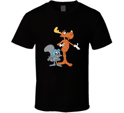 Rocky And Bullwinkle Retro Cartoon Character T Shirt Rocky And Bullwinkle Retro Cartoon Character T Shirt
