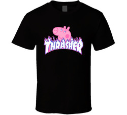 Thrasher Peppa Pig Mashup Parody T Shirt Thrasher Peppa Pig Mashup Parody T Shirt