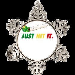 Just Hit It Nike Parody Cannabis Weed Joint Doobie Stoner Holiday Orna Just Hit It Nike Parody Cannabis Weed Joint Doobie Stoner Holiday Orna