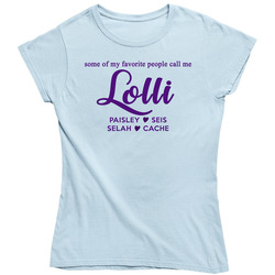Lolli With Names Ladies T Shirt Lolli With Names Ladies T Shirt