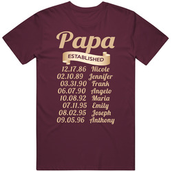 Papa Established For Nicole T Shirt Papa Established For Nicole T Shirt