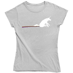Ladie's Fitted - Unicorn And Rainbow Ladies T Shirt Ladie's Fitted - Unicorn And Rainbow Ladies T Shirt