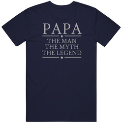 Papa Man Myth Legend Navy With Grey T Shirt Papa Man Myth Legend Navy With Grey T Shirt