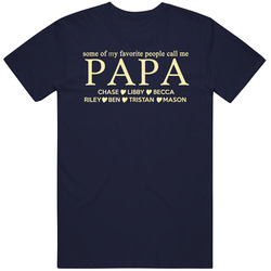Papa T shirt with Grandkids Names T Shirt Papa T shirt with Grandkids Names T Shirt