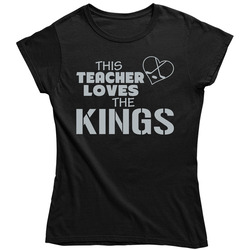 This Teacher Loves The Kings Hockey T Shirt - Los Angeles Kings Team Colors Ladies T Shirt This Teacher Loves The Kings Hockey T Shirt - Los Angeles Kings Team Colors Ladies T Shirt
