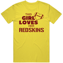 This Girl Loves Her Redskins Football T Shirt - Washington Redskins Team Colors T Shirt This Girl Loves Her Redskins Football T Shirt - Washington Redskins Team Colors T Shirt