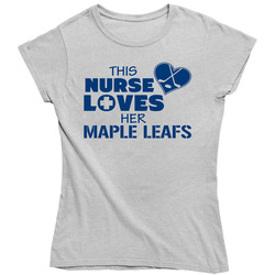 This Nurse Loves Her Maple Leafs Hockey T Shirt - Toronto Maple Leafs Team Colors Ladies T Shirt This Nurse Loves Her Maple Leafs Hockey T Shirt - Toronto Maple Leafs Team Colors Ladies T Shirt