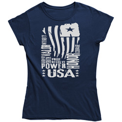 Usa Pride American Flag Ladies T Shirt Usa Pride American Flag Ladies T Shirt