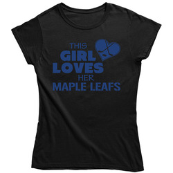 This Girl Loves Her Maple Leafs Hockey T Shirt - Toronto Maple Leafs Team Colors Ladies T Shirt This Girl Loves Her Maple Leafs Hockey T Shirt - Toronto Maple Leafs Team Colors Ladies T Shirt