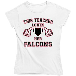 This Teacher Loves Her Falcons Football T Shirt - Atlanta Falcons Team Colors Ladies T Shirt This Teacher Loves Her Falcons Football T Shirt - Atlanta Falcons Team Colors Ladies T Shirt