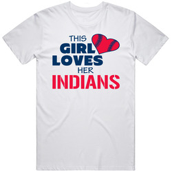 This Girl Loves Her Indians Baseball T Shirt - Cleveland Indians Team Colors T Shirt This Girl Loves Her Indians Baseball T Shirt - Cleveland Indians Team Colors T Shirt