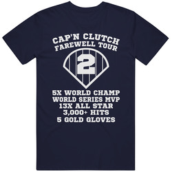 Derek Jeter Ny Yankees Farewell Tour Captain Clutch Baseball T Shirt Derek Jeter Ny Yankees Farewell Tour Captain Clutch Baseball T Shirt
