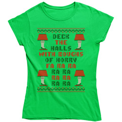 Deck The Halls Christmas Story Ugly Swaeter Ladies T Shirt - Fa Ra Ra Ra Ra Ra Ra Ra Ladies T Shirt Deck The Halls Christmas Story Ugly Swaeter Ladies T Shirt - Fa Ra Ra Ra Ra Ra Ra Ra Ladies T Shirt