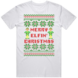 Merry Elfin Christmas Ugly Christmas Sweater T Shirt Merry Elfin Christmas Ugly Christmas Sweater T Shirt
