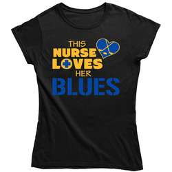 This Nurse Loves Her Blues Hockey T Shirt - St. Louis Blues Team Colors Ladies T Shirt This Nurse Loves Her Blues Hockey T Shirt - St. Louis Blues Team Colors Ladies T Shirt