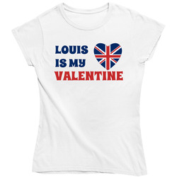 Louis Is My Valentine One Direction British Flag Heat Ladies T Shirt Louis Is My Valentine One Direction British Flag Heat Ladies T Shirt