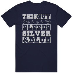 Dallas Cowboys - This Guy Bleeds Silver And Blue T Shirt Dallas Cowboys - This Guy Bleeds Silver And Blue T Shirt