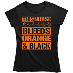 This Nurse Bleeds Orange and Black Baseball T Shirt - San Francisco Giants Team Colors Ladies T Shirt This Nurse Bleeds Orange and Black Baseball T Shirt - San Francisco Giants Team Colors Ladies T Shirt